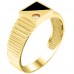 Χρυσό ανδρικό chevalier δαχτυλίδι Κ14